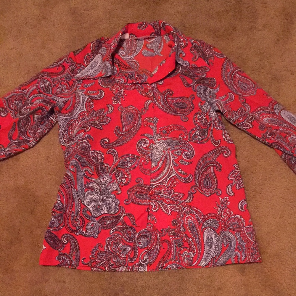 Vintage lady arrow paisley shirt great condition